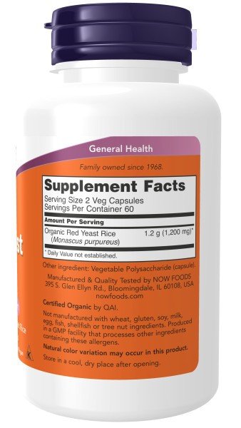 Now Foods Red Yeast Rice 600mg 120 VegCap