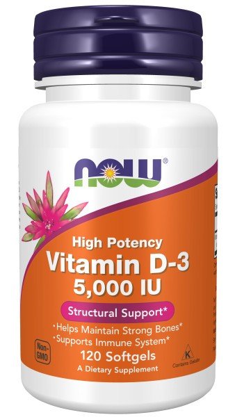 Now Foods Vitamin D-3 5,000 IU 120 Softgel